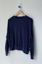 Load image into Gallery viewer, pointelle core sweatshirt in navy