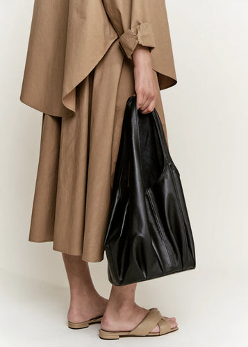 petite pleated shopper