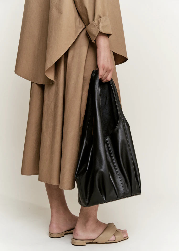 petite pleated shopper