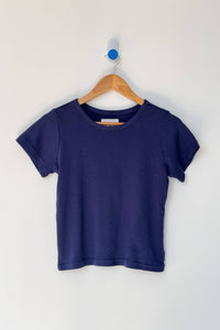 pointelle babe tee in navy