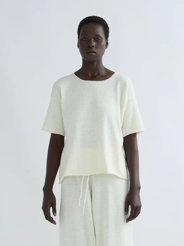 loose tee in chalk