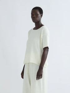 loose tee in chalk