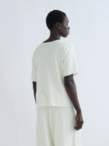 loose tee in chalk
