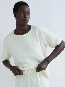 loose tee in chalk