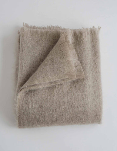 mohair throw in ash