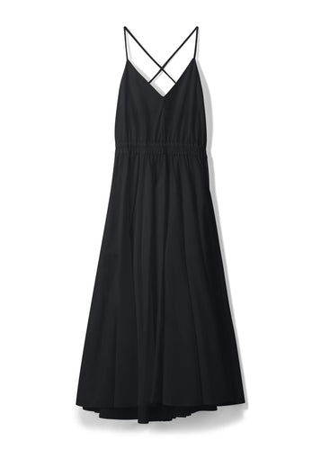 cross back dress in black