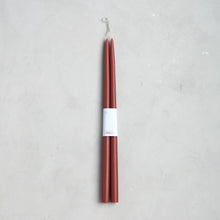 Load image into Gallery viewer, 18&quot; dipped taper candles in clay