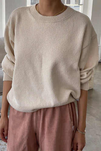 milo cotton sweater in naturel