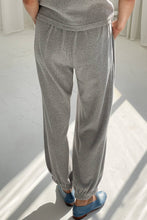Load image into Gallery viewer, pointelle serene jogger in melange grey