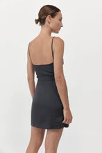 Load image into Gallery viewer, soft silk cami dress in washed black