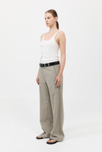 Load image into Gallery viewer, organic cotton slim scoop tank in white