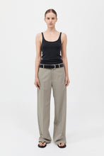 Load image into Gallery viewer, organic cotton slim scoop tank in black