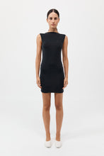 Load image into Gallery viewer, cupro jersey mini dress in black