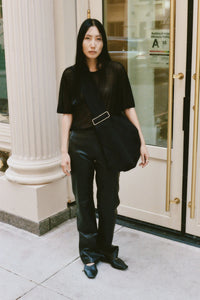leather pants in black