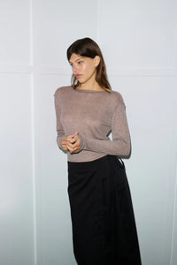 the knit long sleeve in mouse