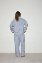 Load image into Gallery viewer, cotton pj set in glacier stripe