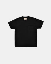 Load image into Gallery viewer, heavy duty tee single pocket tee in black