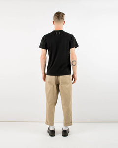 heavy duty tee single pocket tee in black