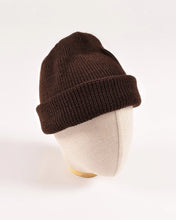 Load image into Gallery viewer, wool knit watch cap in brown