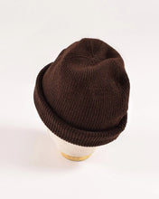 Load image into Gallery viewer, wool knit watch cap in brown