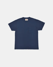 Load image into Gallery viewer, heavy duty tee single pocket tee in navy