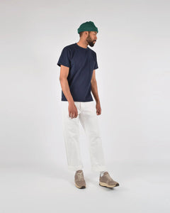 heavy duty tee single pocket tee in navy