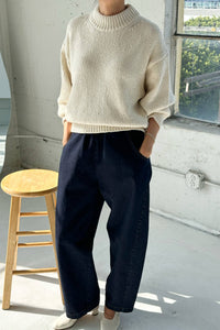 zoe cotton sweater in naturel