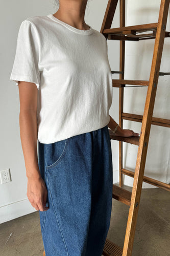 organic cotton vintage boy tee in white