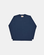 Load image into Gallery viewer, heavy duty long sleeve single pocket tee in navy