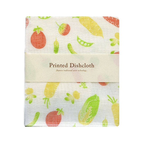 printed dishcloth in fruits & veggies
