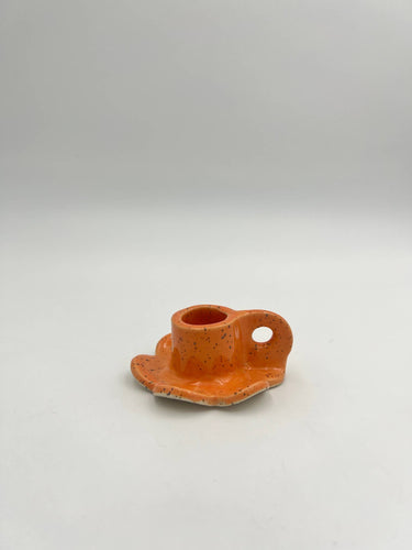 tangerine candle holder