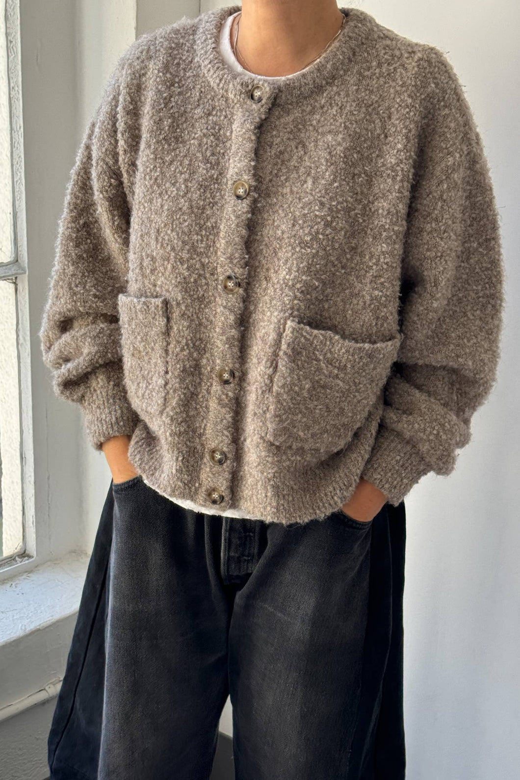 millie cardigan in smoke