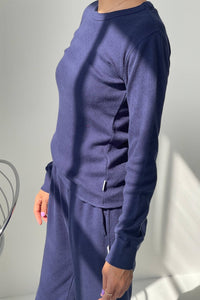 pointelle fundamental tee in navy