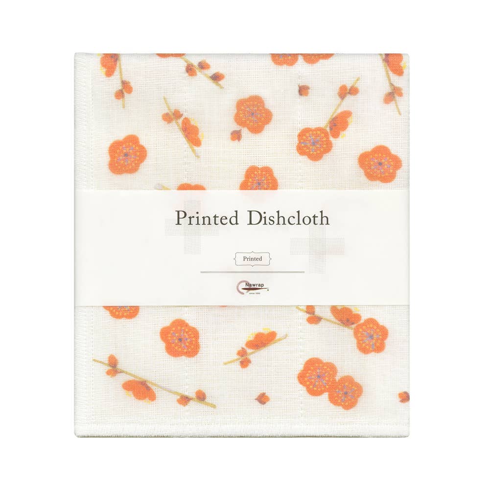 japanese apricot flower printed dishcloth