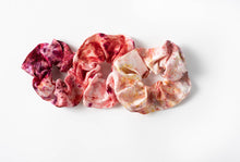 Load image into Gallery viewer, botanically dyed silk scrunchie in pink