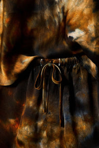 silk short set in smoke