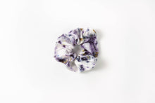 Load image into Gallery viewer, botanically dyed silk scrunchie in purple