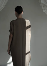Load image into Gallery viewer, silk deep v kaftan in otter
