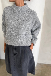 elise sweater in heather grey