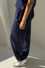 Load image into Gallery viewer, pointelle balloon pants in navy