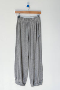 pointelle balloon pants in melange grey