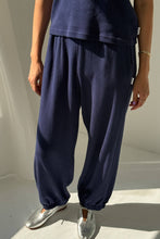 Load image into Gallery viewer, pointelle balloon pants in navy