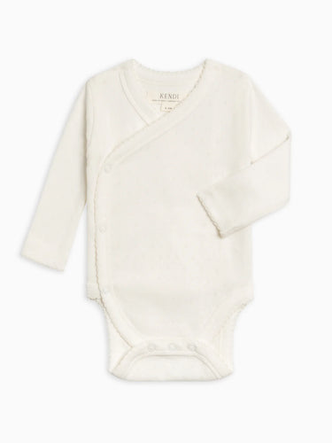 rose pointelle kimono bodysuit in coconut