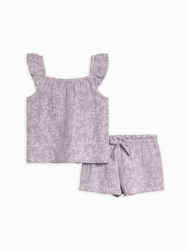 the nora muslin tank and short set  in lucia floral