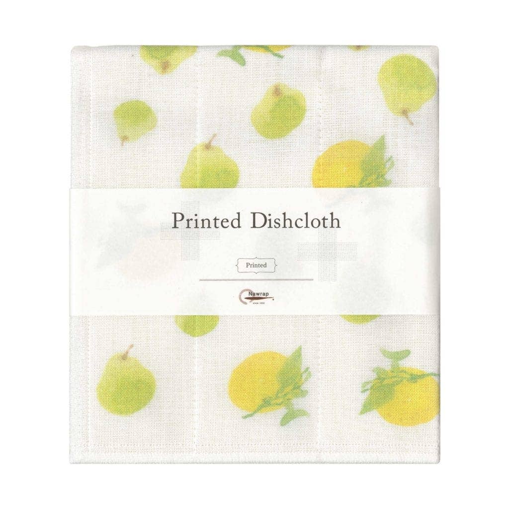 citrus printed dishcloth