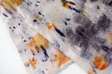 Load image into Gallery viewer, floral botanically dyed silk pillowcase in purple