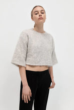 Load image into Gallery viewer, alpaca cropped tee in light grey