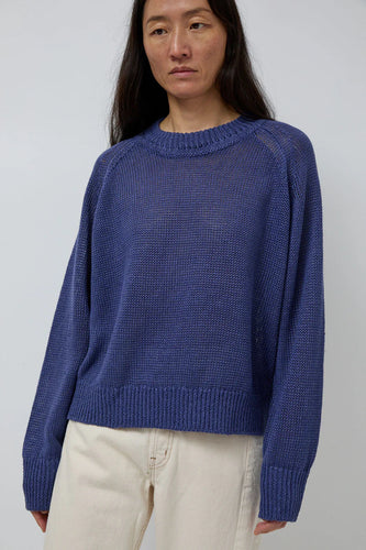 lind knit crew in marine