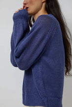 Load image into Gallery viewer, lind knit crew in marine