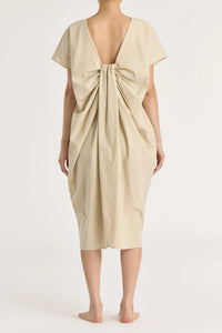 water fall dress in oyster